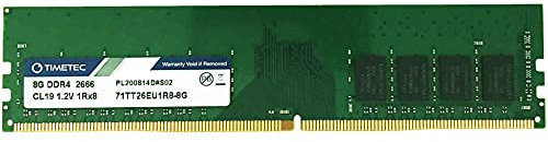 Timetec Hynix IC 8GB DDR4 2666MHz PC4-21300 ECC sin búfer 1.2V CL19 1Rx8 Módulo de Memoria RAM de Servidor UDIMM de Rango único de 288 Pines Actualización (8GB)