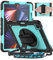 Timecity für iPad Pro 12.9 Case 6./ 5./ 4./ 3. Generation (für iPad Pro 12.9 Zoll Case): mit starkem Schutz, Bildschirmschutz, Hand-/Schulterriemen, drehbarem Ständer, Bleistifthalter-Hellblau