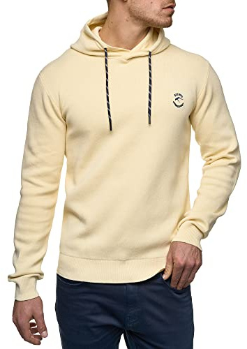 Indicode Herren Longview Zeitloser Hoodie Langarm Sweatshirt mit Kapuze | Lässiger Pullover mit bequemer Passform, Kapuzenpullover, Sweatshirt, Alltagspullover, Freizeitpullover, Hoodie für Männer