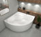 ECOLAM® Badewanne Eckwanne Eckbadewanne Acrylwanne SELMA 140 x 140 cm + Acrylschürze Verkleidung symmetrisch Acryl weiß Ablaufgarnitur Ab- und Überlauf Automatik Füße Silikon