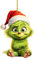Buyaole Weihnachtsschmuck G-rinch,Zehn Arten der Acryl-Anhänger Grinch-Weihnachtsbaumschmuck 2023 fröhliche lustige Puppen Ornamente für Weihnachtsbaum-Dekorationen F