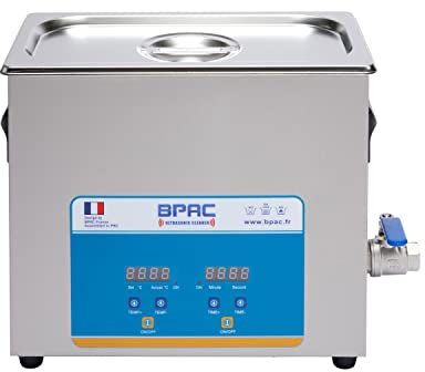 BPAC Nettoyeur Ultrasons Digital avec Cuve 6 Litres - Nettoyeur Ultrason Bijoux Puissance 180 W - Ultrasonic Cleaner Pour Les Particuliers et Professionnels - Marque Française
