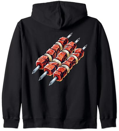 Shashlik Master Grill Russian Skewers Grill Russia Zip Hoodie