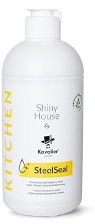 Kavalier Edelstahlreiniger Steel Seal | Shiny House Ultimativer Glanz | Edelstahl Reiniger für die Küche | Fingerabdruck und Flecken Abweisend | 500 ml