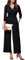 JASAMBAC Black Jumpsuits For Women Uk,Wide Leg Evening Jumpsuit Elegant 3/4 Length Sleeves Festival Outfit Wedding Guest Outfits One Piece Ruched Wrap V Neck&High Waist Party Romper