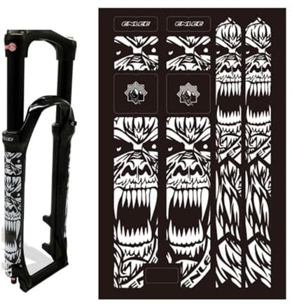HOUSON 3D Bicycle Fork Protector - Semi-soft PVC material (500 microns) - Scratch-resistant, UV-protected & residue-free removal - Set of 15 for MTB/Road Bike/Skateboard