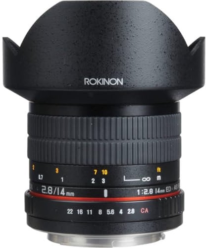 Rokinon 14 mm F2.8 Ultra-Weitwinkelobjektiv, Canon, schwarz, None
