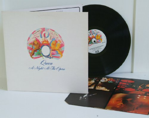 QUEEN a night at the opera. First press matt white embossed sleeve 1975, on EMI records. Top copy.