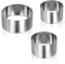 Metaltex Juego 3 Aros para EMPLATAR Ø6-8-10x4,5 CMS, Acero Inoxidable, 3