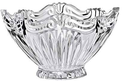 Glasschale Schüssel Servierschale oval klares Bleikristall19cm
