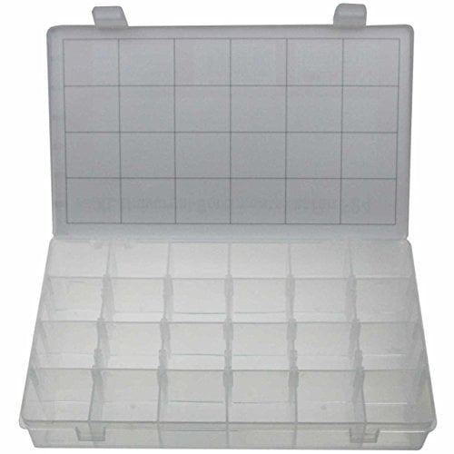 Alkan XL Sortimentskoffer leer 24 Fächer Aufbewahrungsbox | Leerer XL Sortimentskoffer mit 24 Fächern, stabile Aufbewahrungsbox für Kleinteile, Schrauben & Zubehör