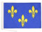 AZ FLAG - Drapeau 3 Fleur de Lys Bleu et Or - 45x30 cm - Pavillon Royaume De France 100% Polyester Avec Deux Cordelettes - 20g