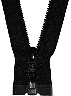 YKK Reißverschluss 1 Wege teilbar schwarz 60 cm Kunststoff Spirale