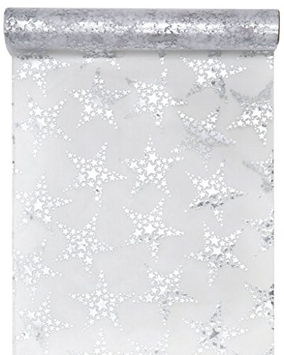 SANTEX 4650-4-28 - Chemin de table Etoiles, Argent