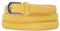 YEHMAN klassischer dünner damen Ledergürtel breite 2 cm Länge 120 cm kürzbar Gelb