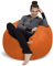 Sofa Sack L-Das Neue Komforterlebnis Sitzsack mit Memory Schaumstoff Füllung-Perfekt zum Relaxen im Wohnzimmer oder Kinderzimmer-Samtig weicher Velour Bezug in Orange