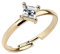 Bungsa Zehenring Stein Zirkoniakristall Damen Mittelring Größenverstellbar Gold Brass (Zehring Fussschmuck Fussring Toe-Ring Nail Ring Mittelring Nagelring biegbar verstellbar)