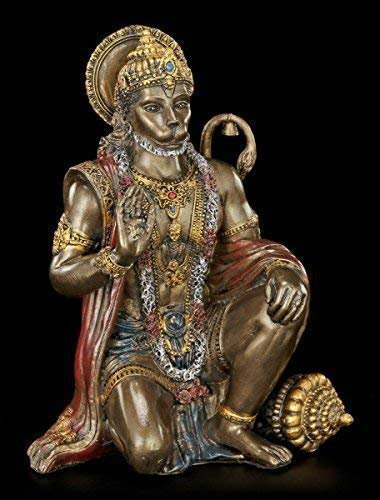 Hanuman Figur - Hinduistischer Affengott bronziert - Buddha AFFE