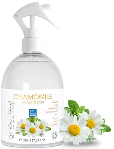 Acqua di Camomilla, Bio, 100% Pura, Antiallergica, Antinfiammatoria, Acne, Eczema, Raffreddore, Viso Spray 500ml