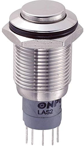 TRU COMPONENTS 701968 LAS2GQH-11Z/S/P Vandalismusgeschützter Druckschalter 250 V/AC 3 A 1 x Ein/Ein rastend 1 St.