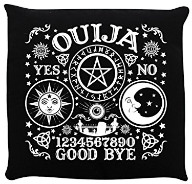 Grindstore Kissen Ouija Board, schwarz, 40 x 40 cm