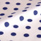 Stoff Meterware Punkte 7 mm Baumwolle - 1 Meter, Schadstoffgeprüft, Gepunktet, Tupfen, Dots, Baumwollstoff, Kinderstoff, Dekostoff, Karneval, Fasching, Kostüme (Marine auf Weiß)