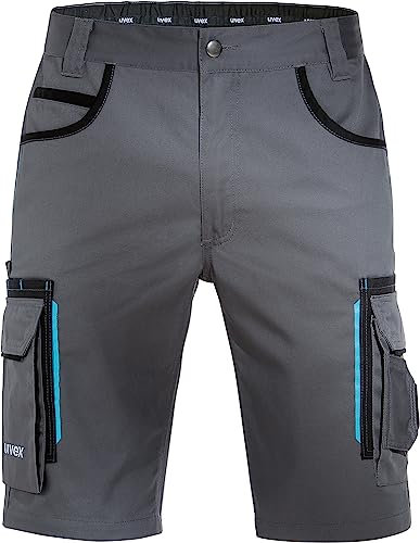Uvex Tune-Up Arbeitshosen Männer Kurz - Shorts für die Arbeit - Grau - Gr 32W/Etikettengröße- 48