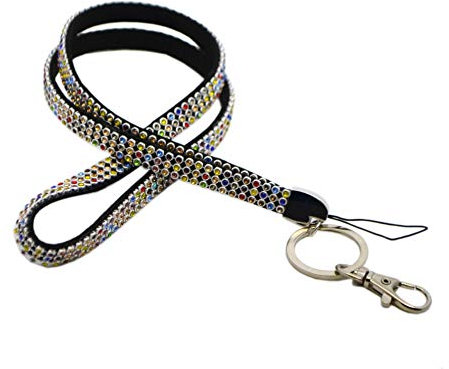 Schmalz® Schlüsselband | glitzernden Strass Steinen | 10mm breit | Bling Rhinestone | Lanyard (multicolor)