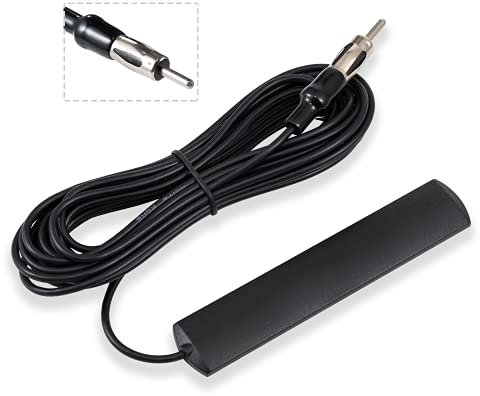 Vecys FM Patch Antenna Auto Radio Antenna FM Radio Antenna 5 m Cavo RG174 per Radio FM Auto Camion Parabrezza Pasta Antenna Universale
