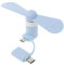 Buwei 2in1 Type C Micro USB Mini Ventilateur Refroidisseur pour téléphone Portable Samsung Xiaomi Huawei HTC