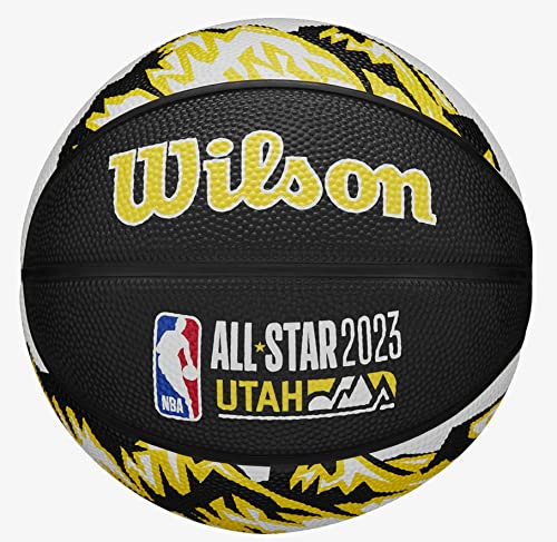 Wilson 2022 NBA All Star Mini Ball WZ3008101ID, Unisex basketballs, Black, 3 EU