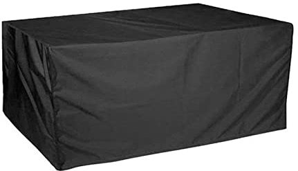 FOGUO Housse de Protection Salon de Jardin Carre 350x260x90cm, Housse de Meuble de Jardin Impermeable, Bache Couverture Jardin Exterieur, Tissu Oxford Résistant Aux UV, pour Table, Meubles