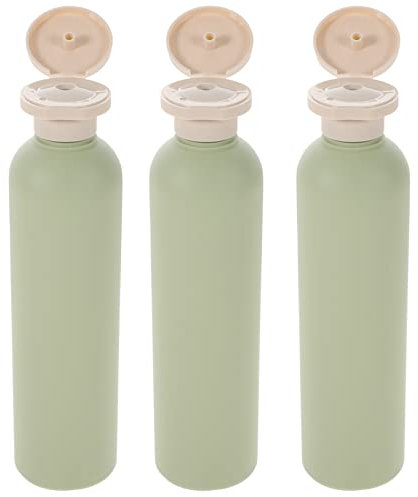 minkissy Empty Shampoo Bottles Flip Cap Shower Gel Bottle Refillable Squeeze Containers for toiletries Shower Gel Lotions Cream Body Wash Conditioner 250ml 3pcs
