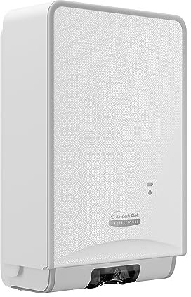 Kimberly-Clark Professional Automatischer ICON-Handseifen- und Desinfektionsmittelspender (53944), weißes Gehäuse mit weißer Blende im Mosaikdesign; 1 Spender und eine Blende pro Verkaufseinheit