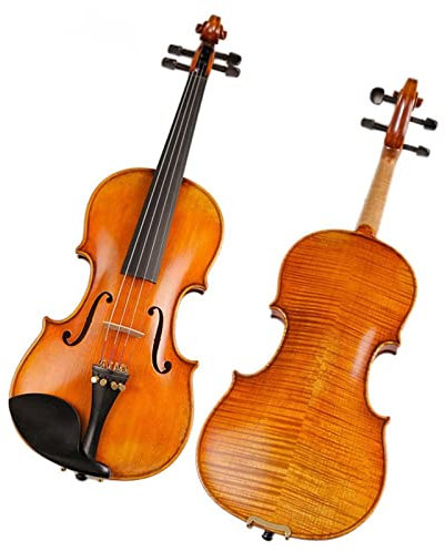 Violine Anfänger Handgefertigte Antike Violine, Natürlich Getrocknet Europa Importierte Streifen Ahorn Violine 4/4 3/4 (Color : 4/4)