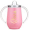 Varsany Personalised Children's Sippy Cup for Toddlers - BPA-Free Stainless Steel, Double Walled, 12oz Capacity, Baby Sippy Cup for Easy Transition - Pink