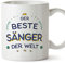 Mugffins Tassen/Becher mit Spruch für SÄNGER - Auf Deutsch - Beste der Welt - 11 oz / 330 ml - originelles und lustiges Geschenk Mitarbeiter