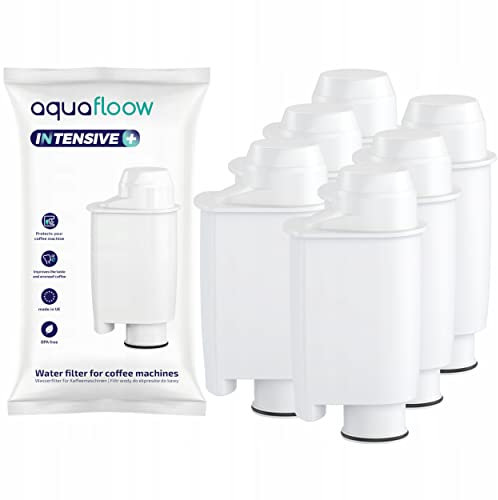 Aquafloow Intensive+ 6x Filtro Acqua per Macchine da Caffè Saeco | Sostituzione per Brita Intenza+ il Filtro Acqua | Compatibile con Saeco CA6702/00, Gaggia (6 Pack)