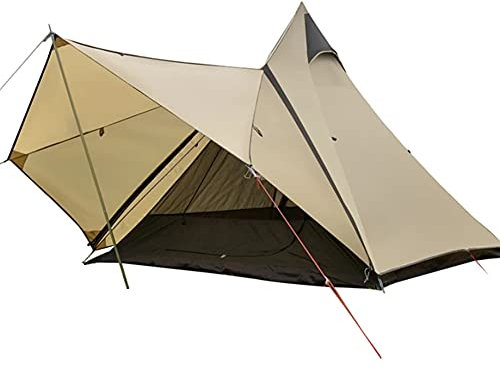 SUYUDD 3-4 Personen Camping Familie Tipi Zelt Outdoor Doppelschichten Indisches Tipi Zelt Geeignet für Camping Wanderurlaub