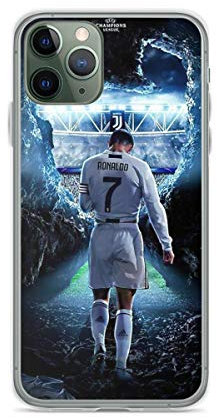 DENOU Handyhülle Ronaldo Kompatibel mit iPhone X/XS Bumper Absorption Getestet Transparent