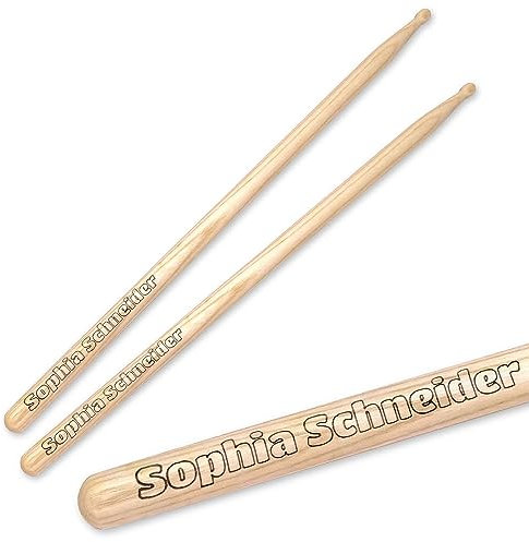 keepdrum Drumsticks 5A personalisierte Schlagzeug-Stöcke mit Gravur