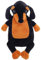 Olivia Rocco Novelty Animal Hot Water Bottle, Fluffy Hot Water Bottles with Cover for Kids Or Adults, 1L Natural Rubber Hot Water Bag for Long Lasting Heat, Dachshund