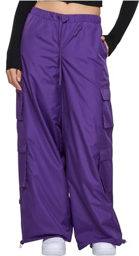 Urban Classics Damen Hose Ladies Ripstop Double Cargo Pants realviolet S