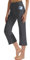 LaiEr Frauen Yoga Capri Hose mit Taschen Weites Bein Straighthose Bauchkontrolle(Dgrey,Large)