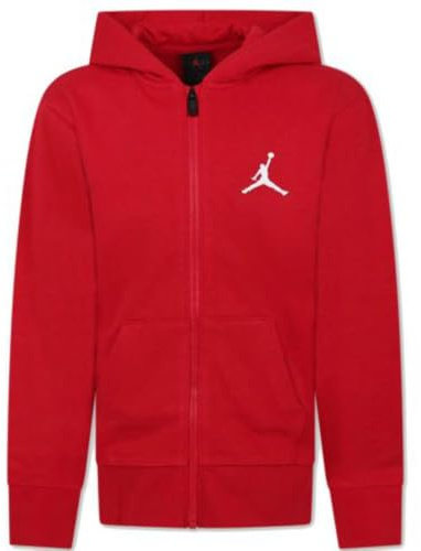 JORDAN Felpa Bambino con Cappuccio Full Zip essencial 95C573 R78 Gym Red Bambino 10-12Y