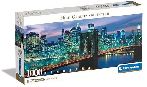 Clementoni Jigsaw Puzzle Collection - New York 1000 Pieces - Poster Included, Puzzle For Adults Age 14+, Gift For Men/Women, City, America, New York, Made In Italy, 39867
