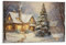 AEMYSKA Decorazione da parete vintage con albero di Natale per soggiorno moderno bosco capanna rustica dipinti su tela poster per decorazioni domestiche decorazione da parete