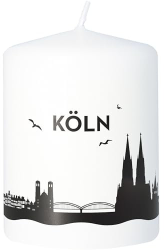 Goodtimes Stumpenkerze Köln Skyline (Weiß)