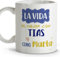 LolaPix Regalo tia original. Tazas personalizadas. Tazas de cafe. Tazas de te. Regalo tía. Regalos para mi tía. Taza cerámica 330 ml.