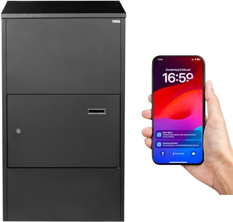 Smart PakketPanda® Maxi XXXL Paketbriefkasten geeignet als Briefkasten und/oder Paketbox, extra großes Format, Paketbriefkasten mit App, Benachrichtigung bei jeder Lieferung usw.